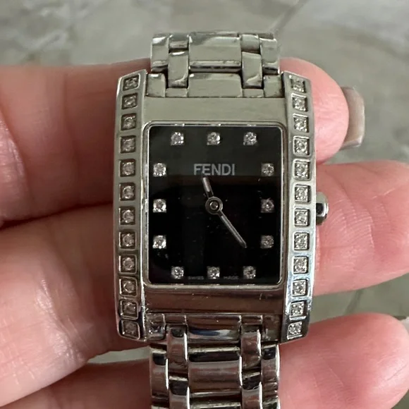 Fendi Silver Bracelet Watch with Dark Dial - Picture 11 of 14